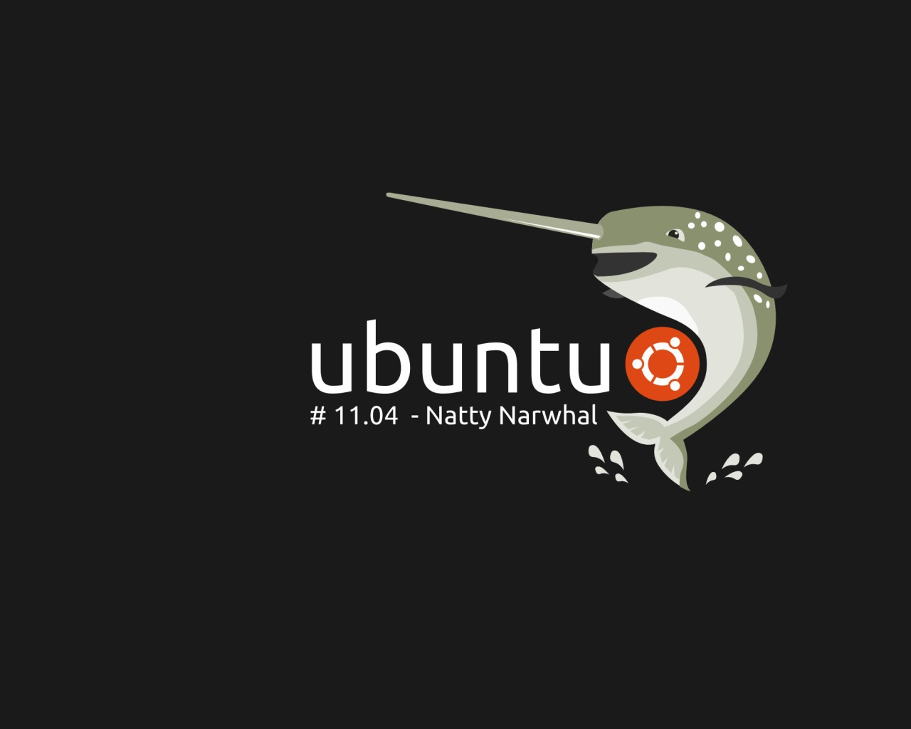 Дельфин нарвал, фон Ubuntu