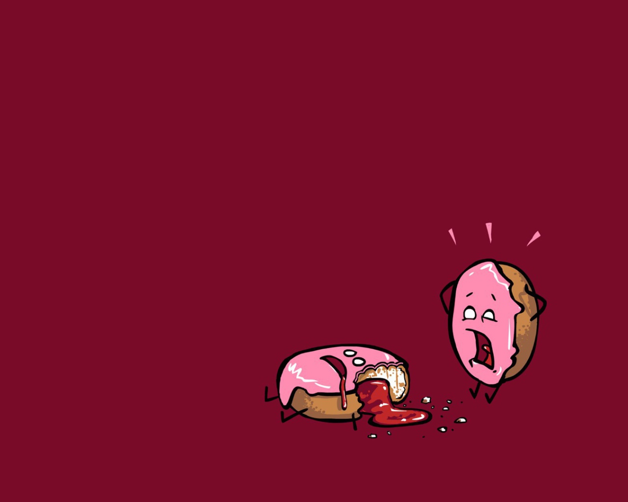 Пончик в ужасе