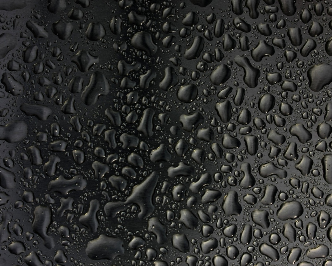 Капли конденсата, черный фон