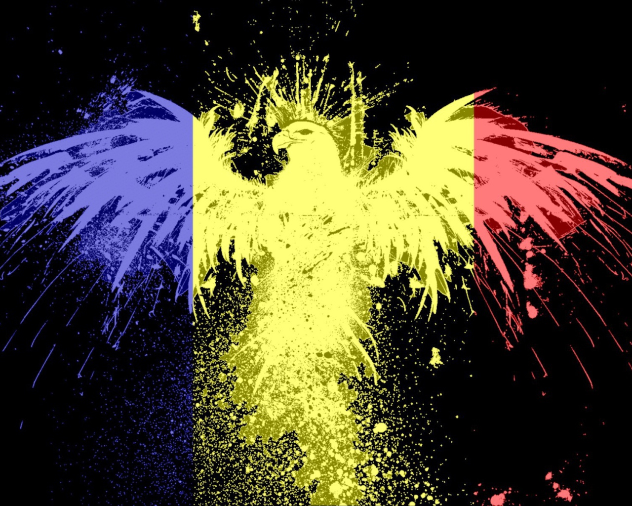 Орел на черном фоне, Румыния