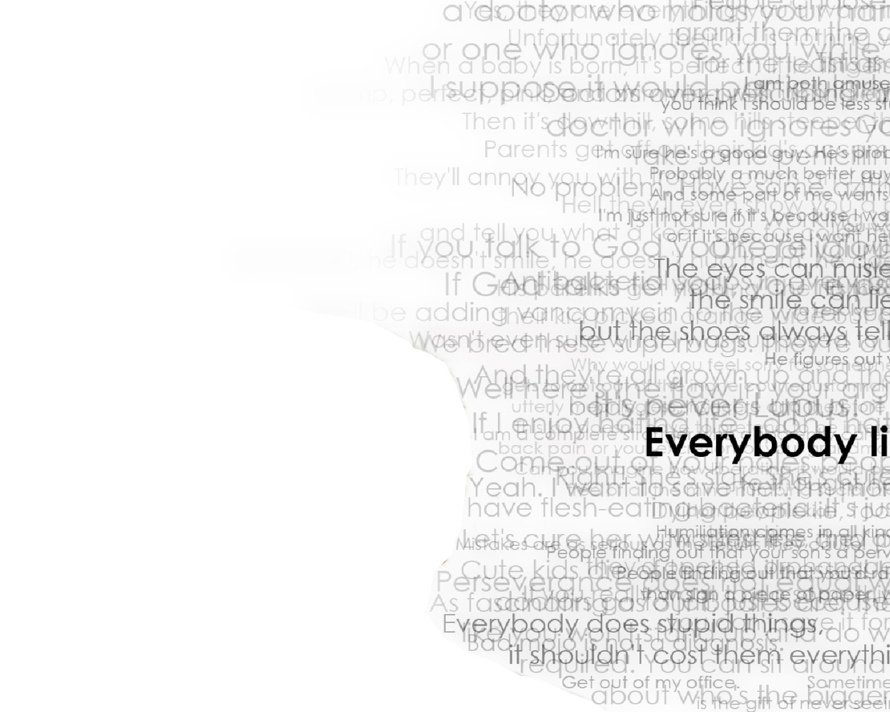 Все лгут, белый фон