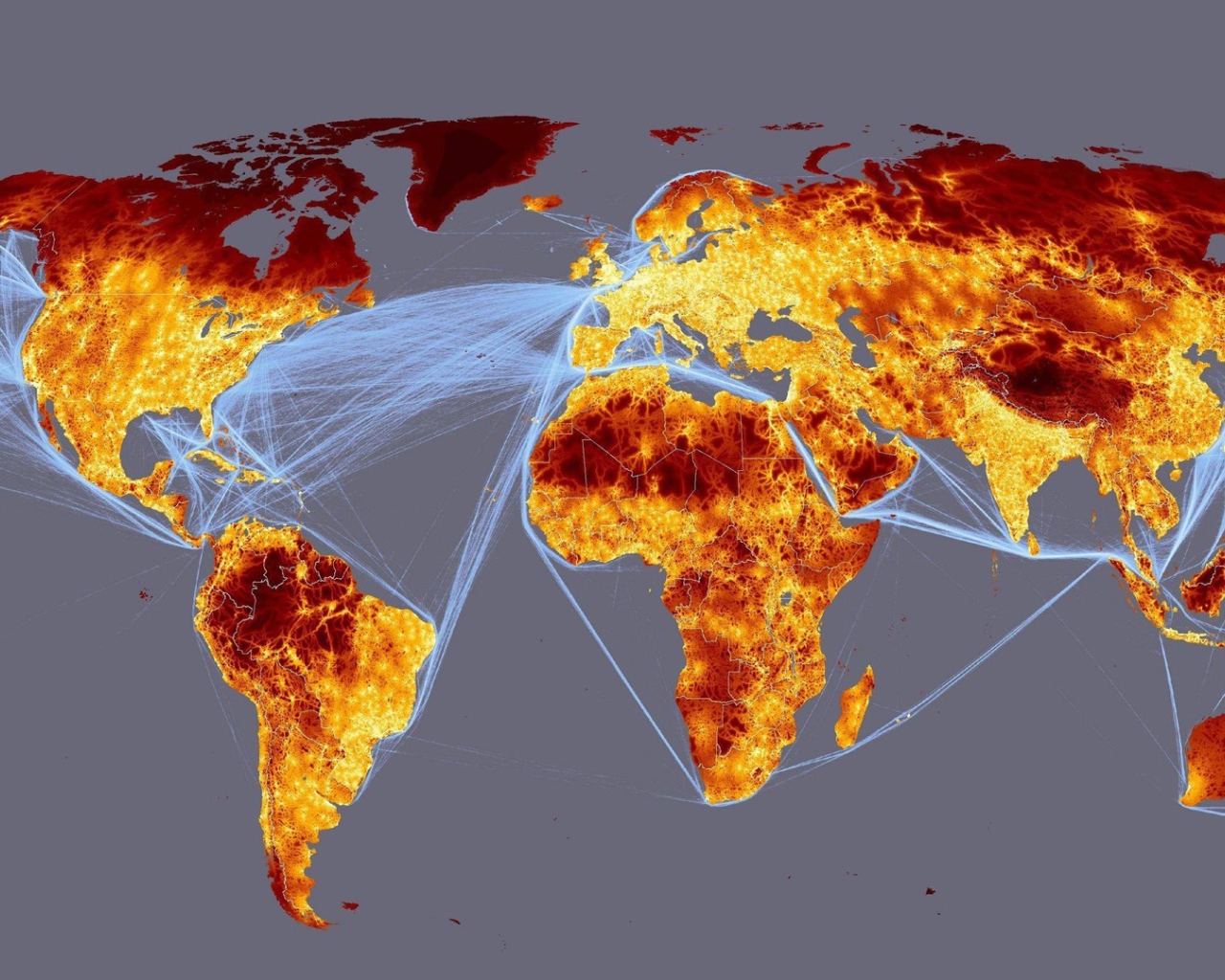 Огненная карта мира