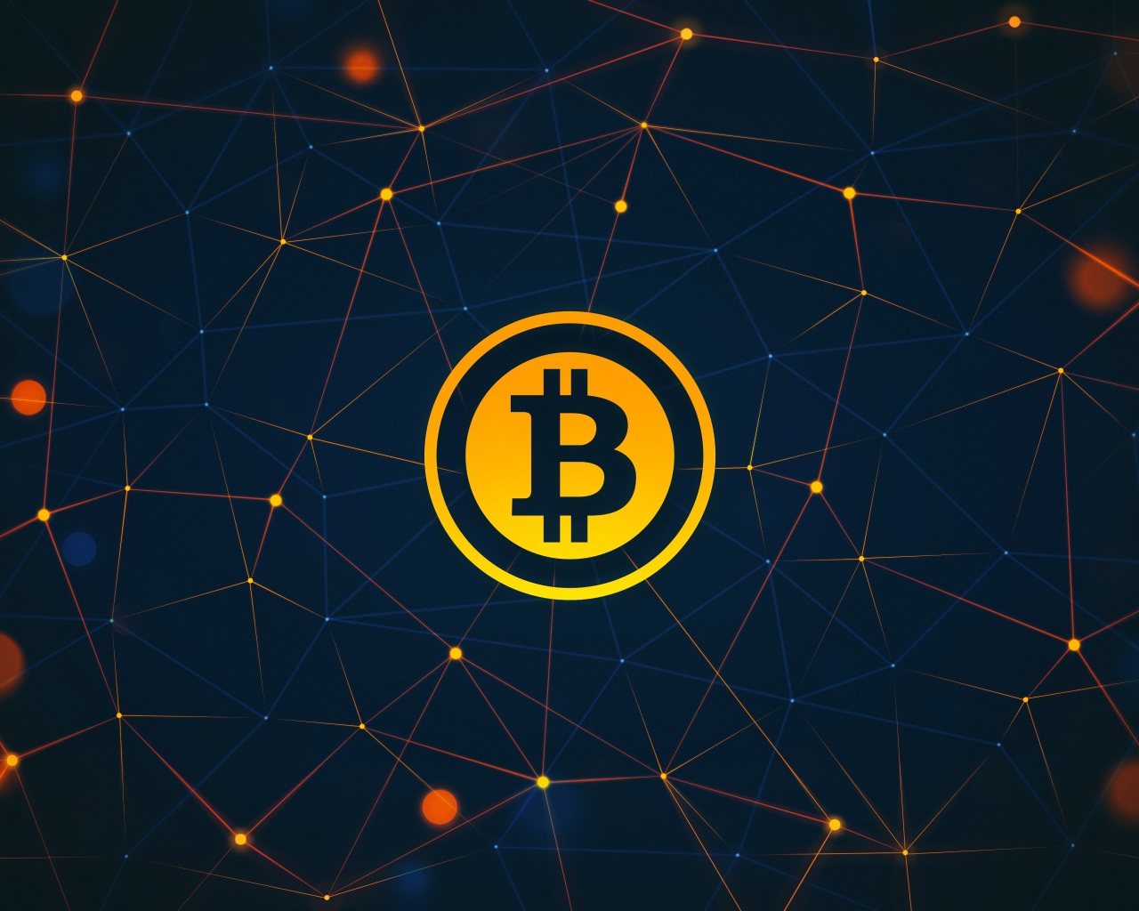 Золотой символ Биткоин