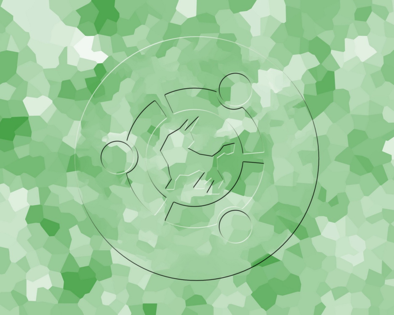 Зеленый абстрактный фон Убунту