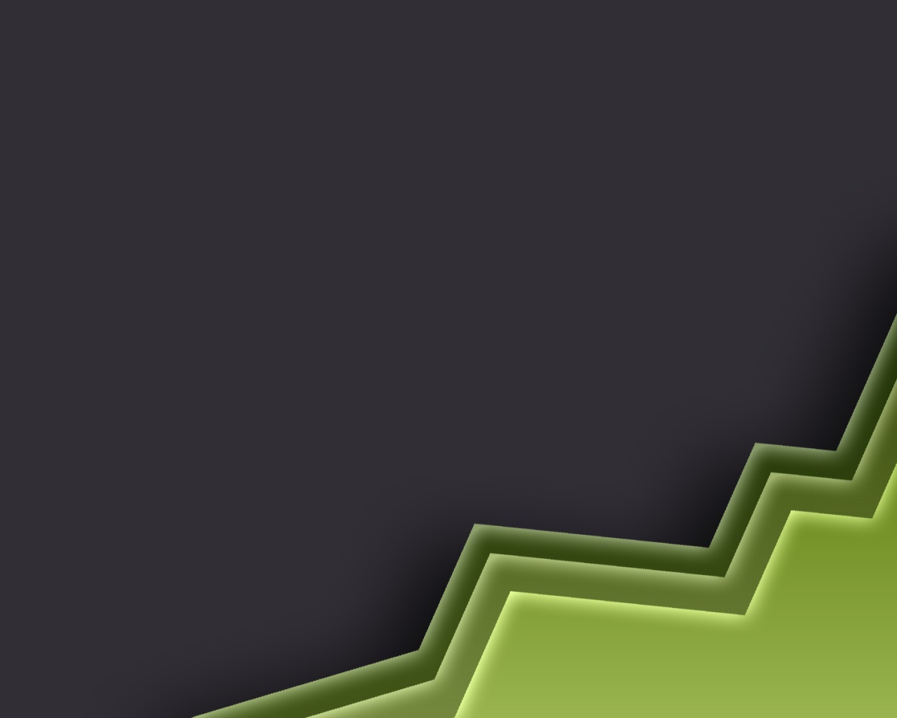 Зеленая панель на сером фоне