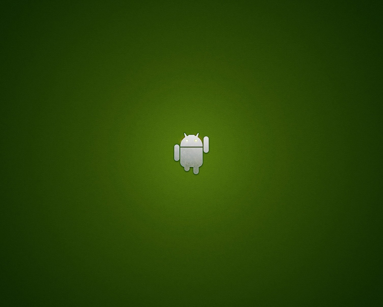 Серый андроид на зеленом фоне