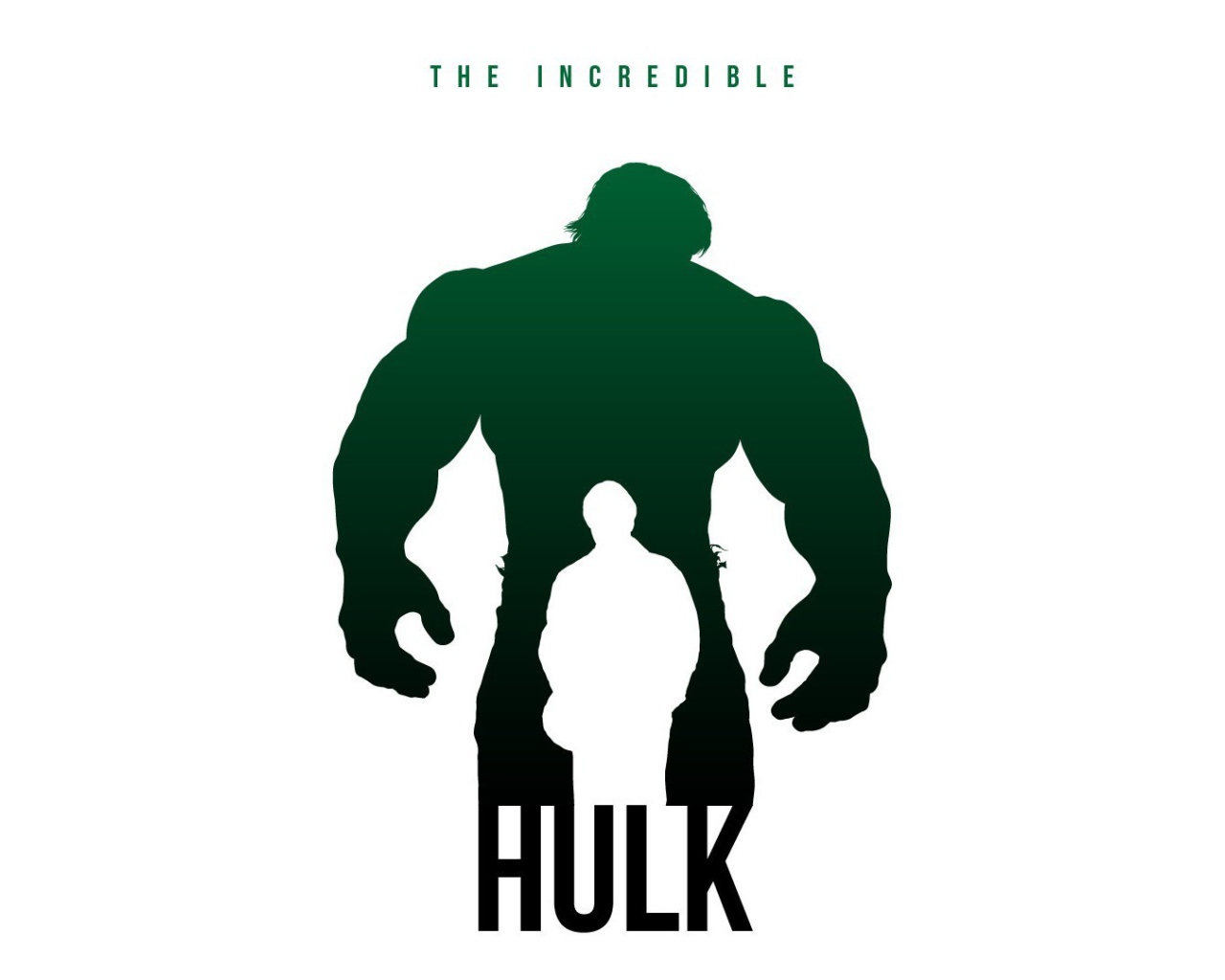 Халк, белый фон