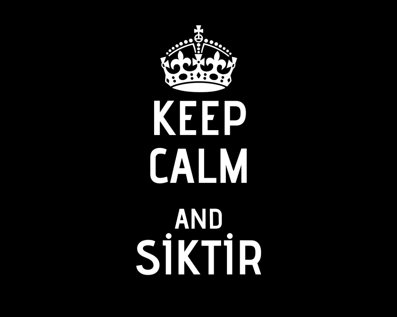 Сохраняйте спокойствие и идите прочь, черный фон