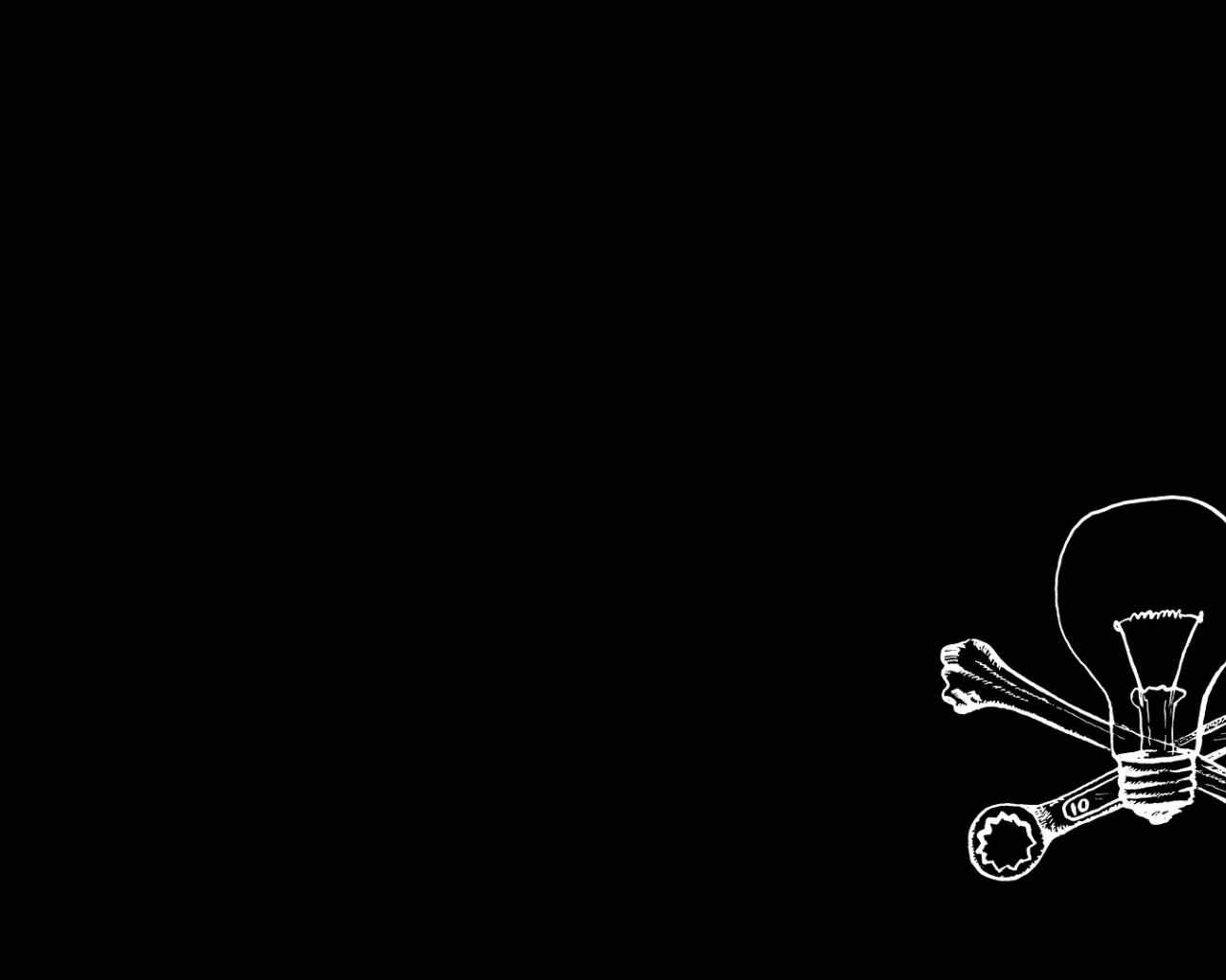 Лампа и инструменты, черный фон