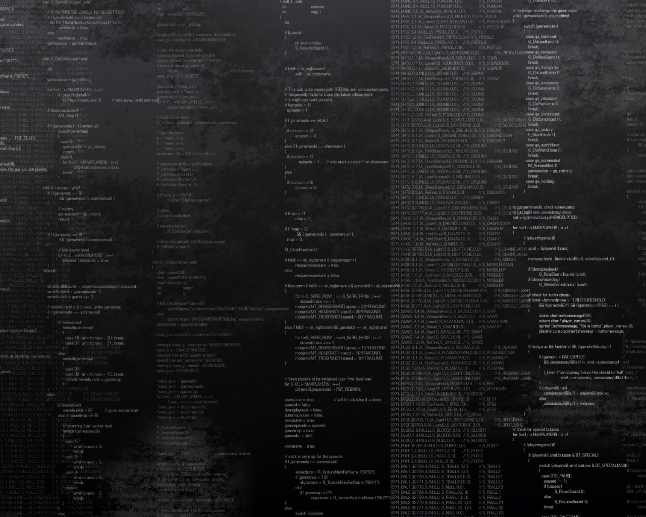 Строки компьютерного кода, серый фон