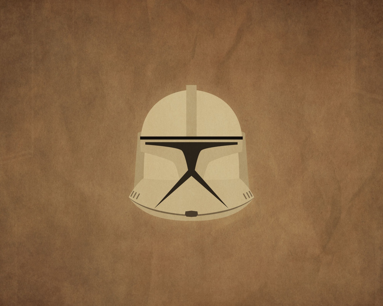 Маска клона из Звездных войн, коричневый фон
