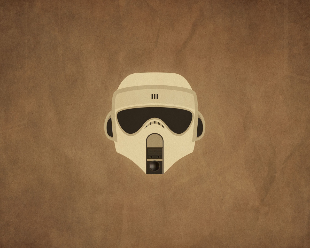 Маска из Звездных войн, коричневый фон
