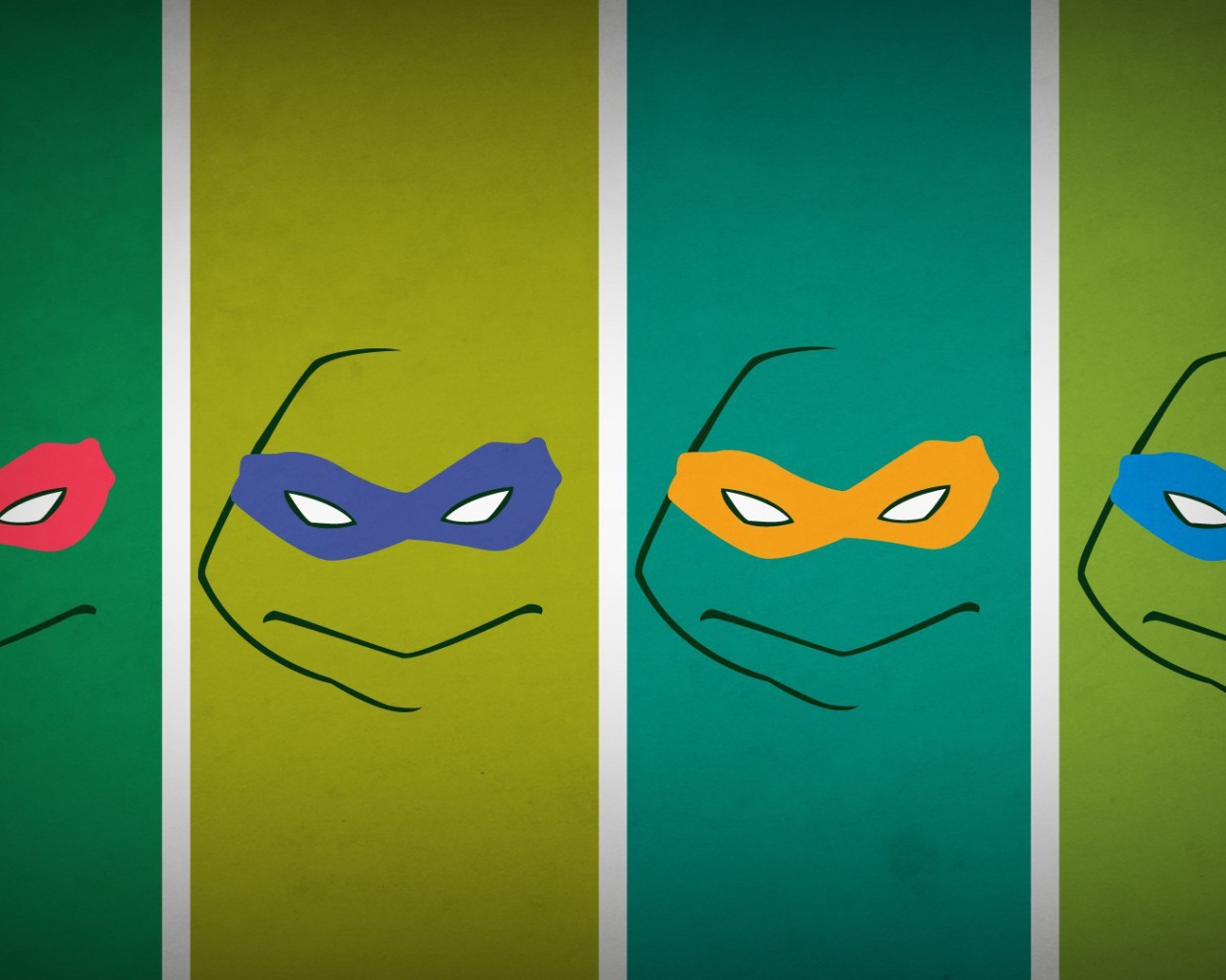 Маски героев Ниндзя Черепашки, фон