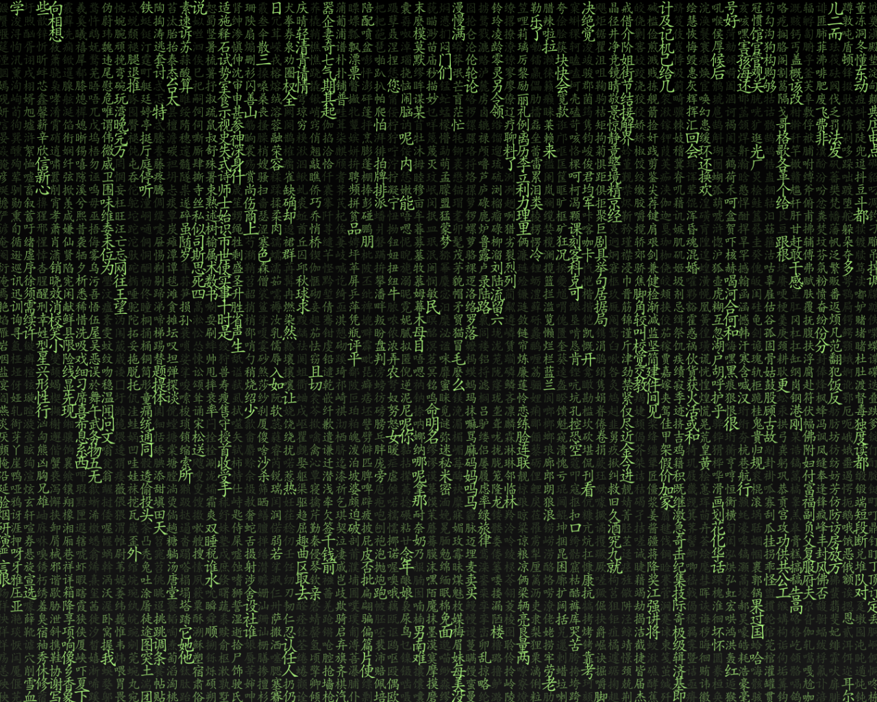 Фон Матрица на китайском языке