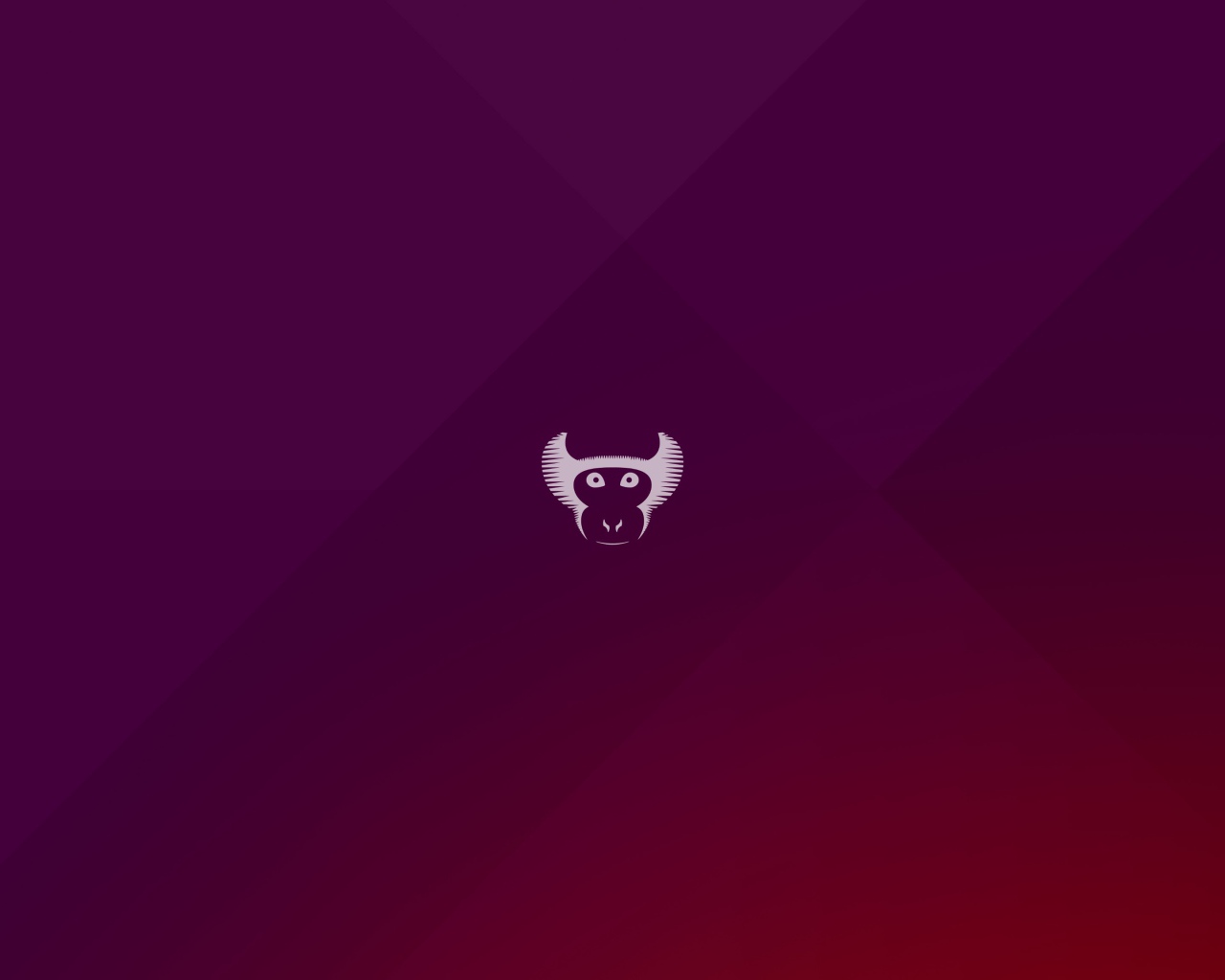 Лицо обезьяны, фон Ubuntu
