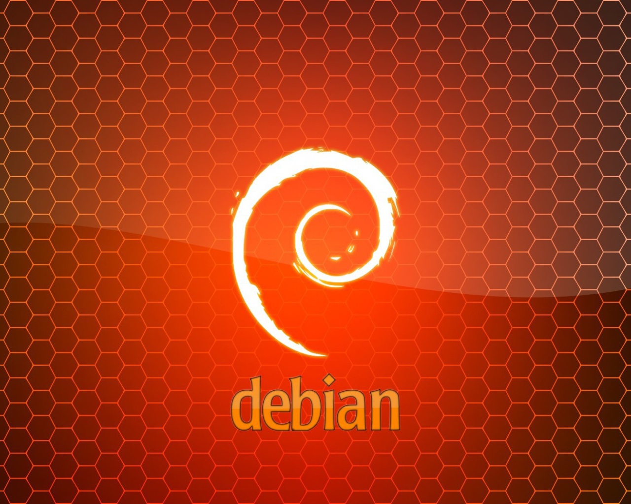 ОС Debian, фон из сот