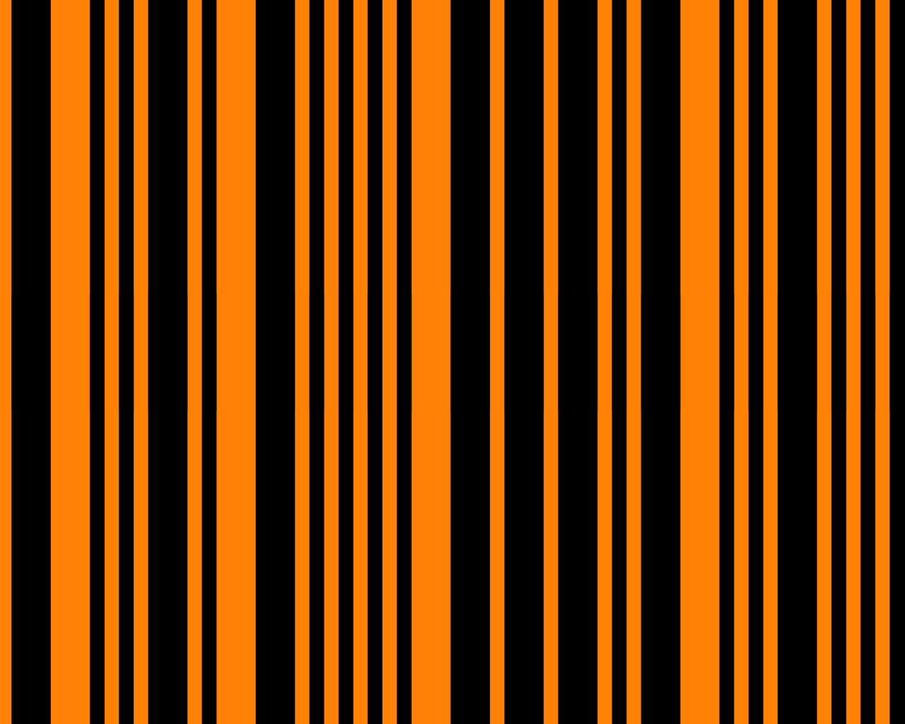 Оранжевый штрихкод на черном фоне