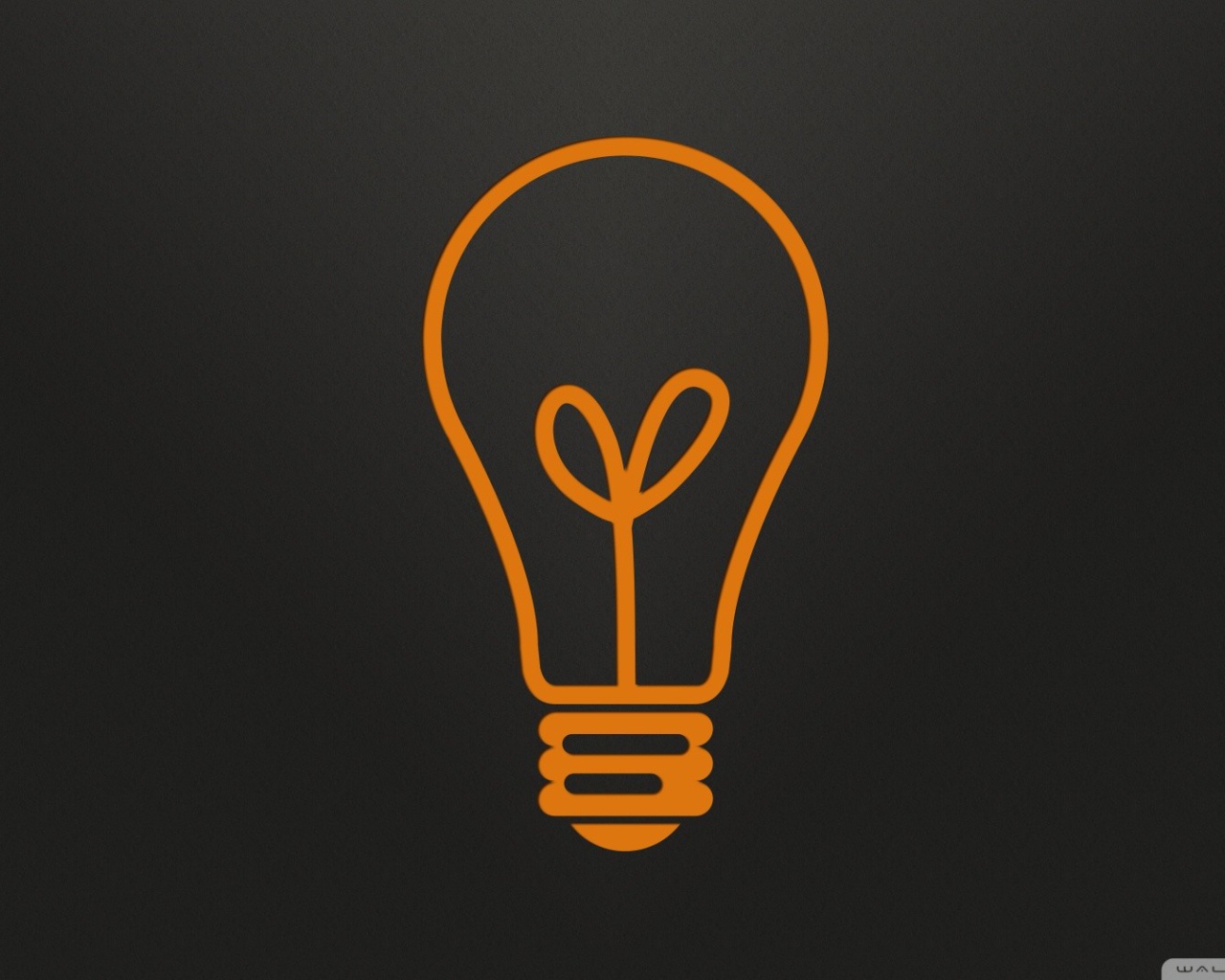 Оранжевая лампа, черный фон