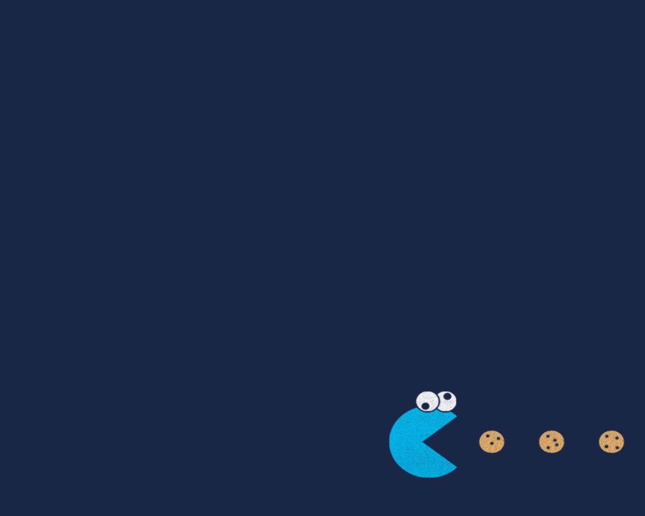 Пакман ест печенье