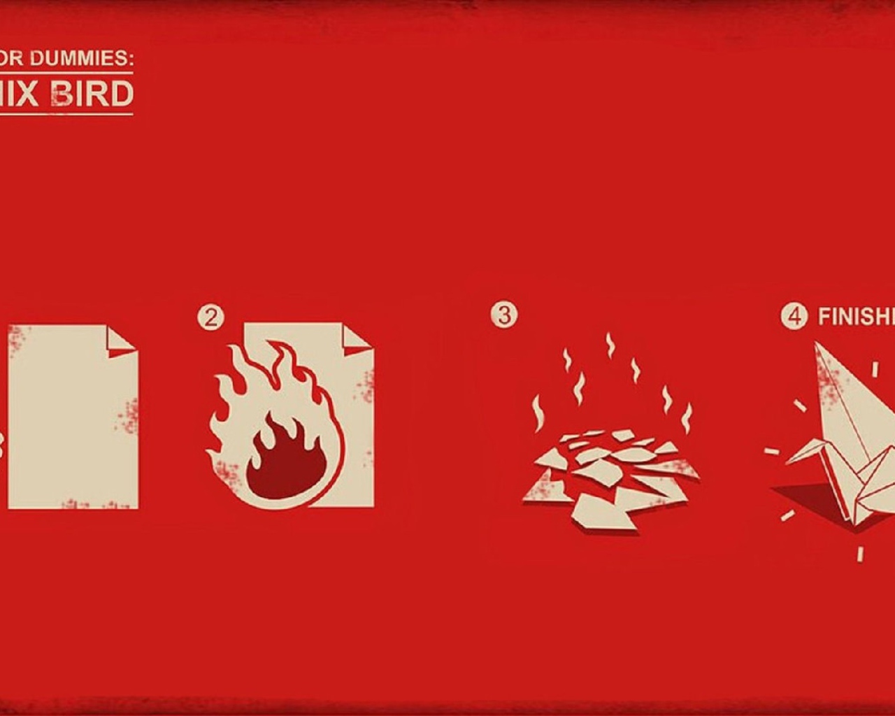 Птица Феникс оригами