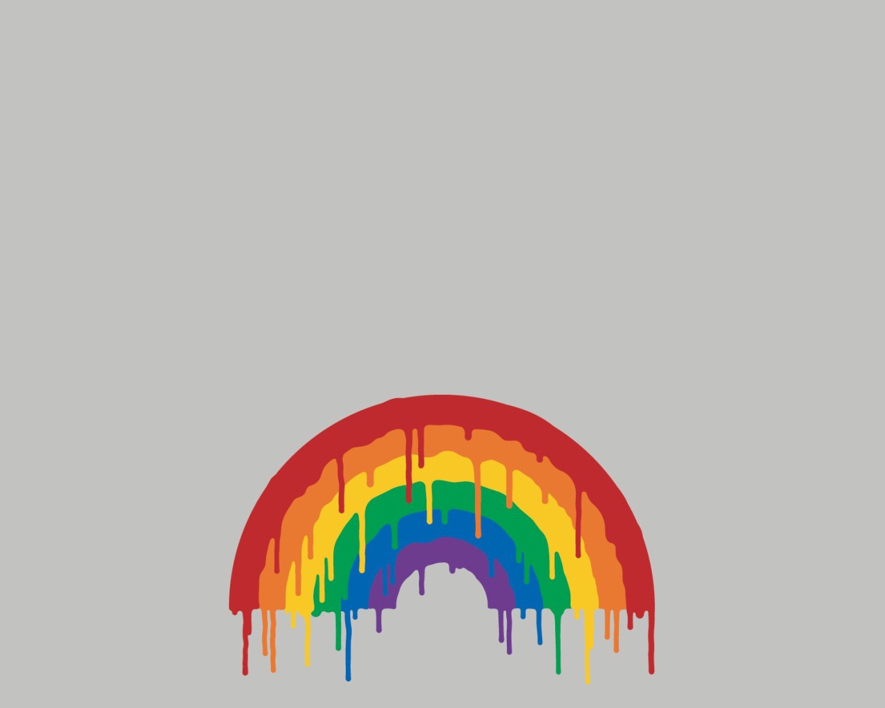 Радуга поплыла, серый фон