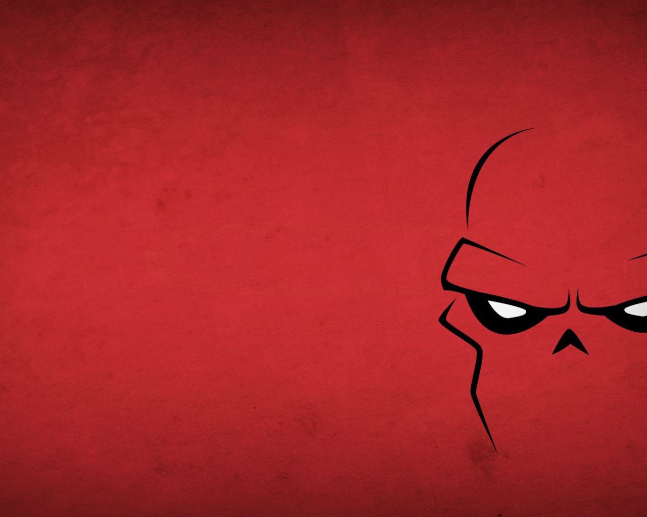 Красный Череп, красный фон