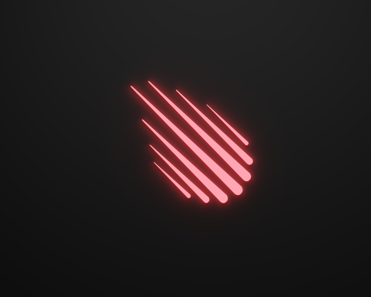 Красные метеоры на черном фоне