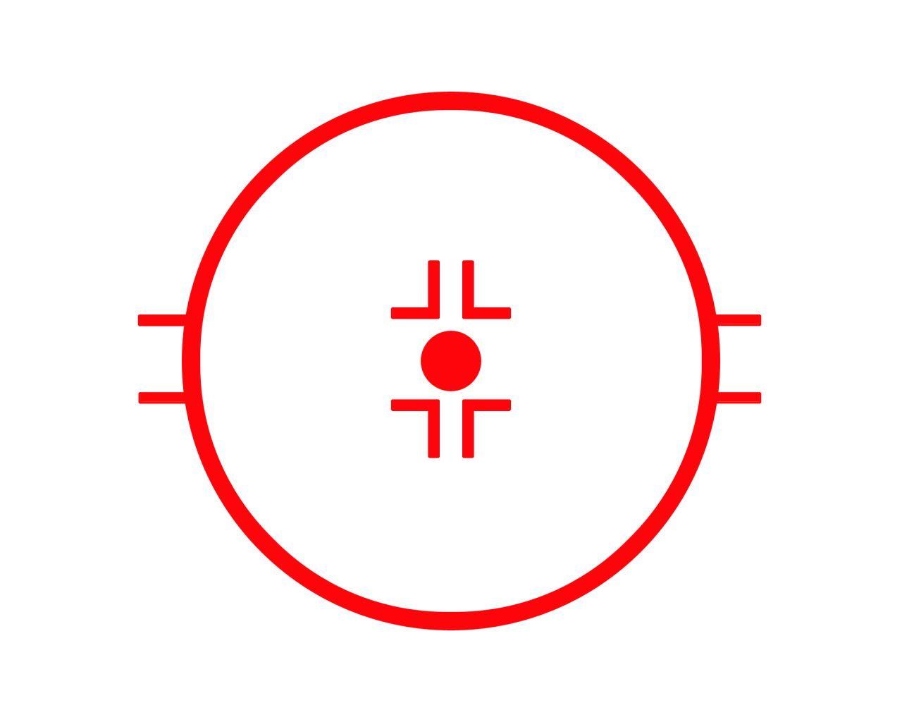 Красная мишень на белом фоне