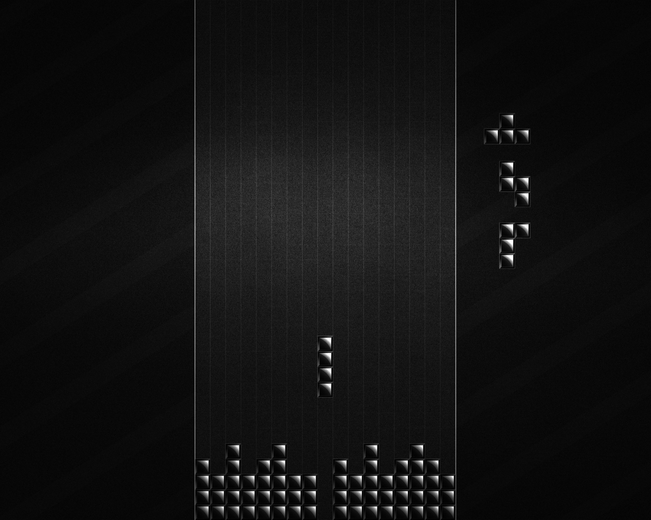 Ретро Тетрис, черный фон