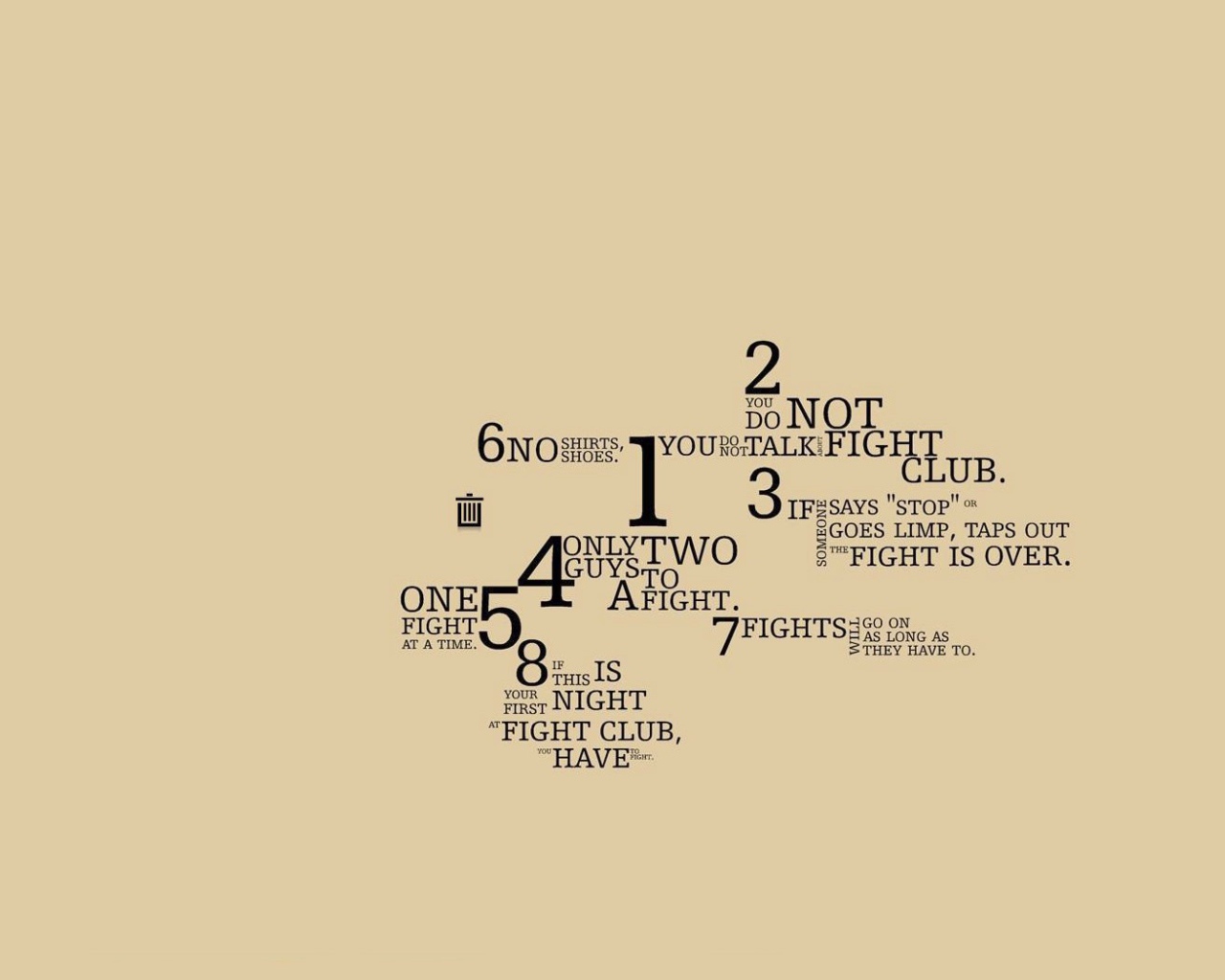 Правила Бойцовского клуба, светлый фон