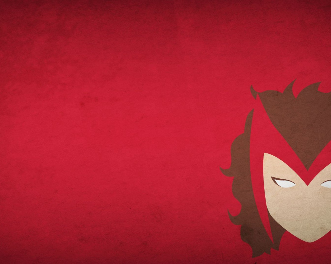 Алая ведьма, красный фон