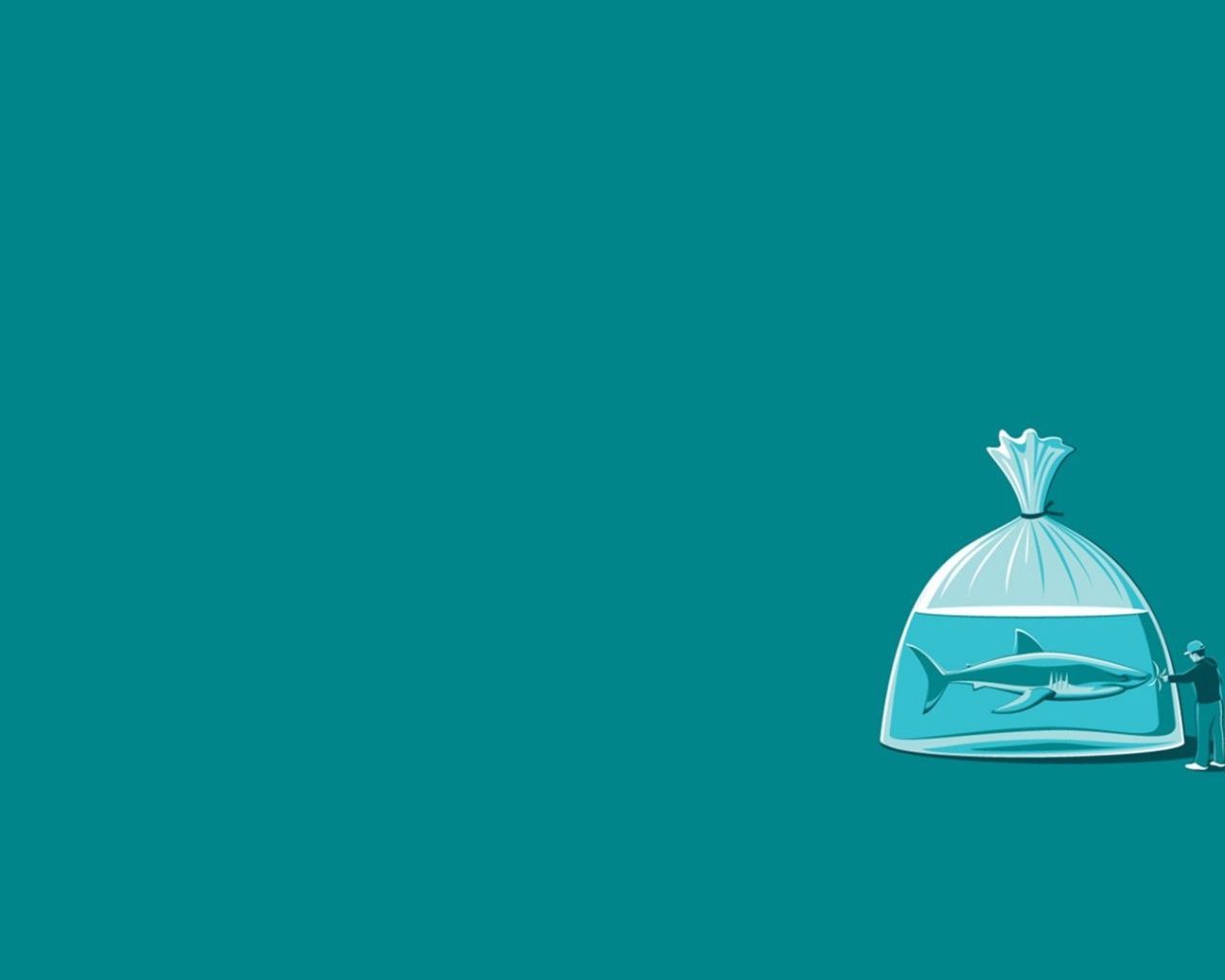 Акула в пакете, фон