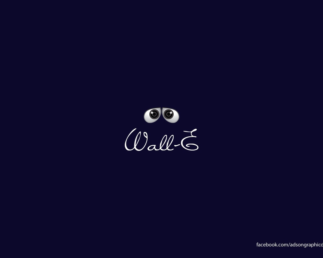 Подпись WALL·E, синий фон
