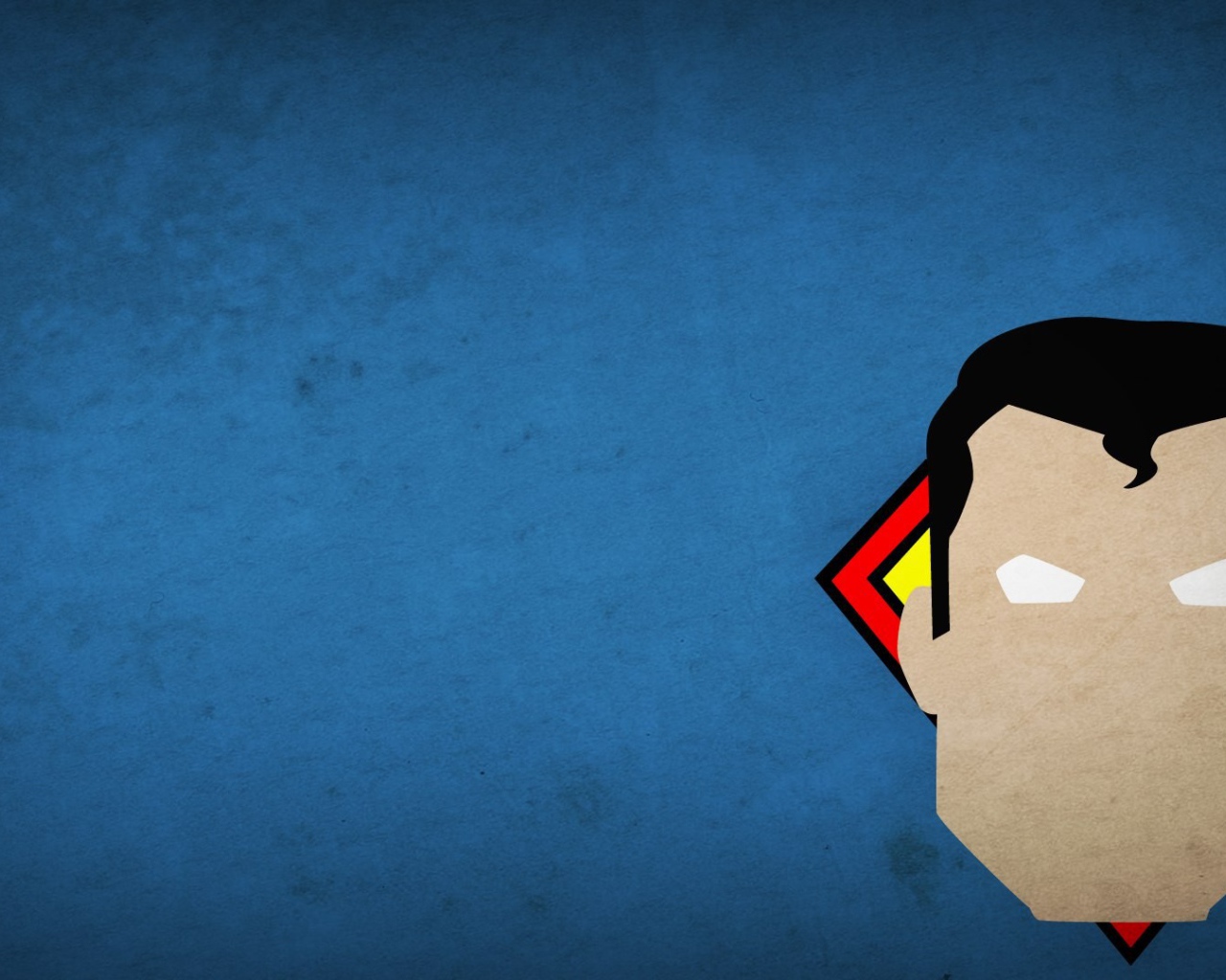 Силуэт Супермена, голубой фон