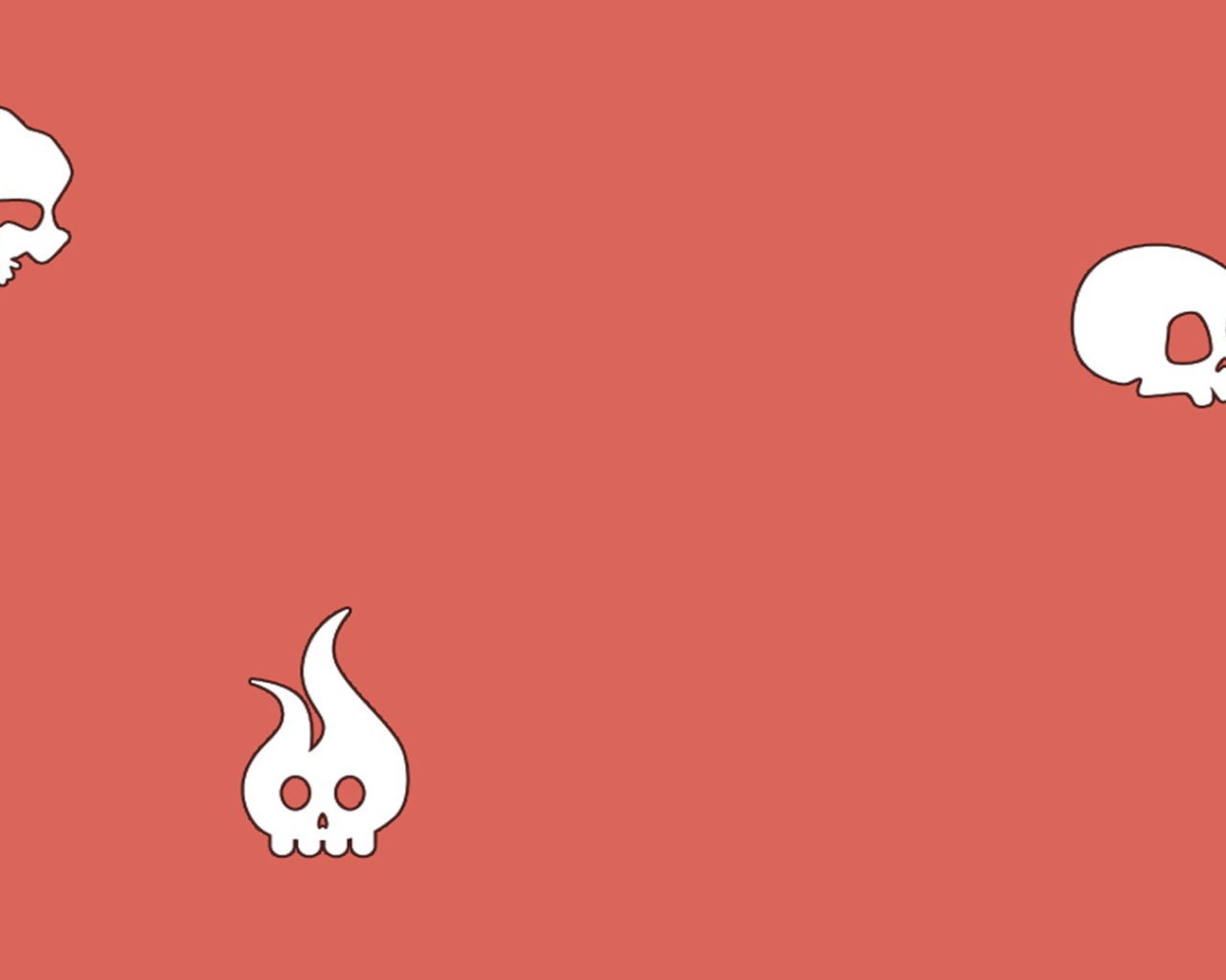 Черепа на розовом фоне