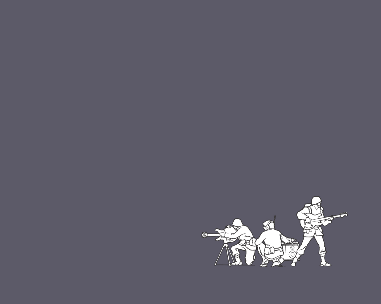 Солдаты с музыкальными инструментами, фон