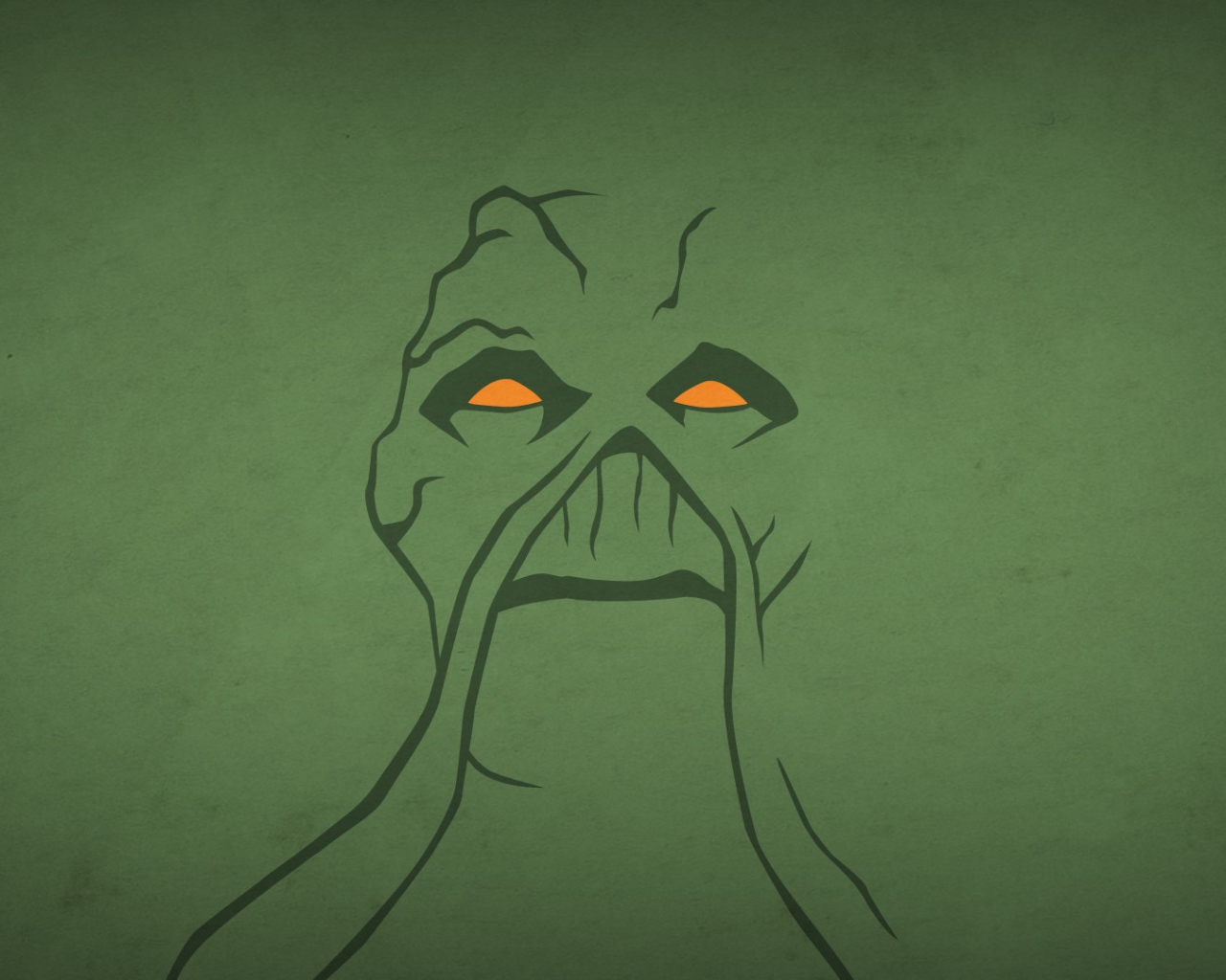 Зеленое Нечто, зеленый фон