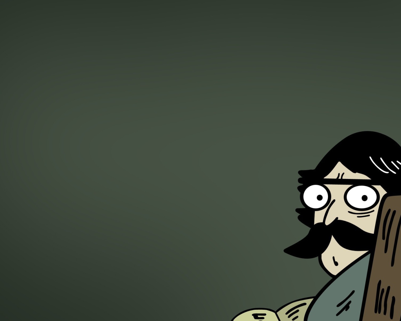 Удивленный папа, темный фон