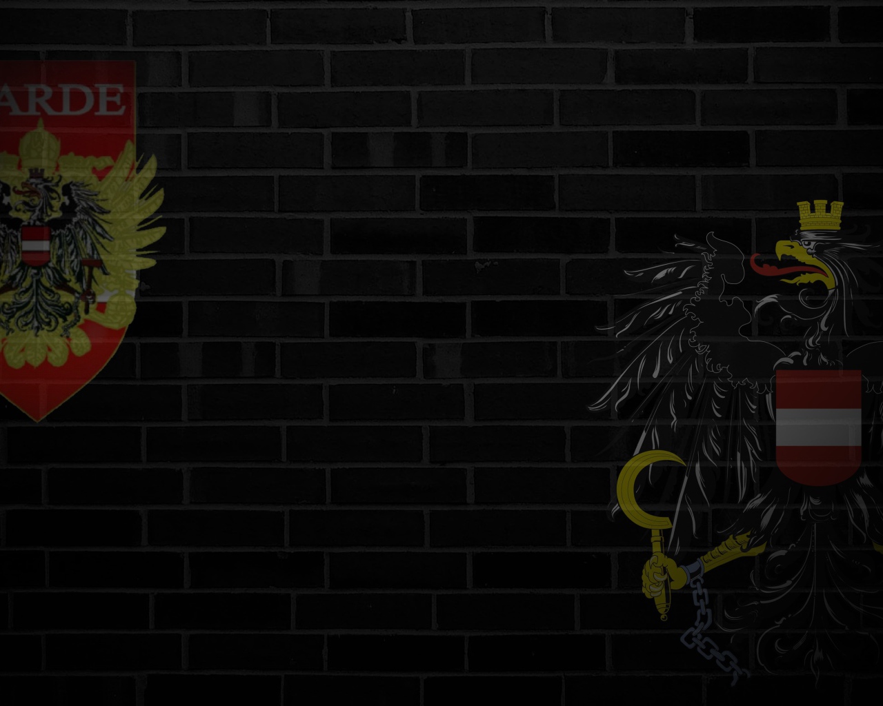 Символика Австрии на черном фоне