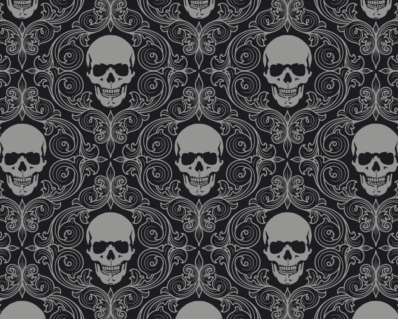 Фон из черепов в рамках