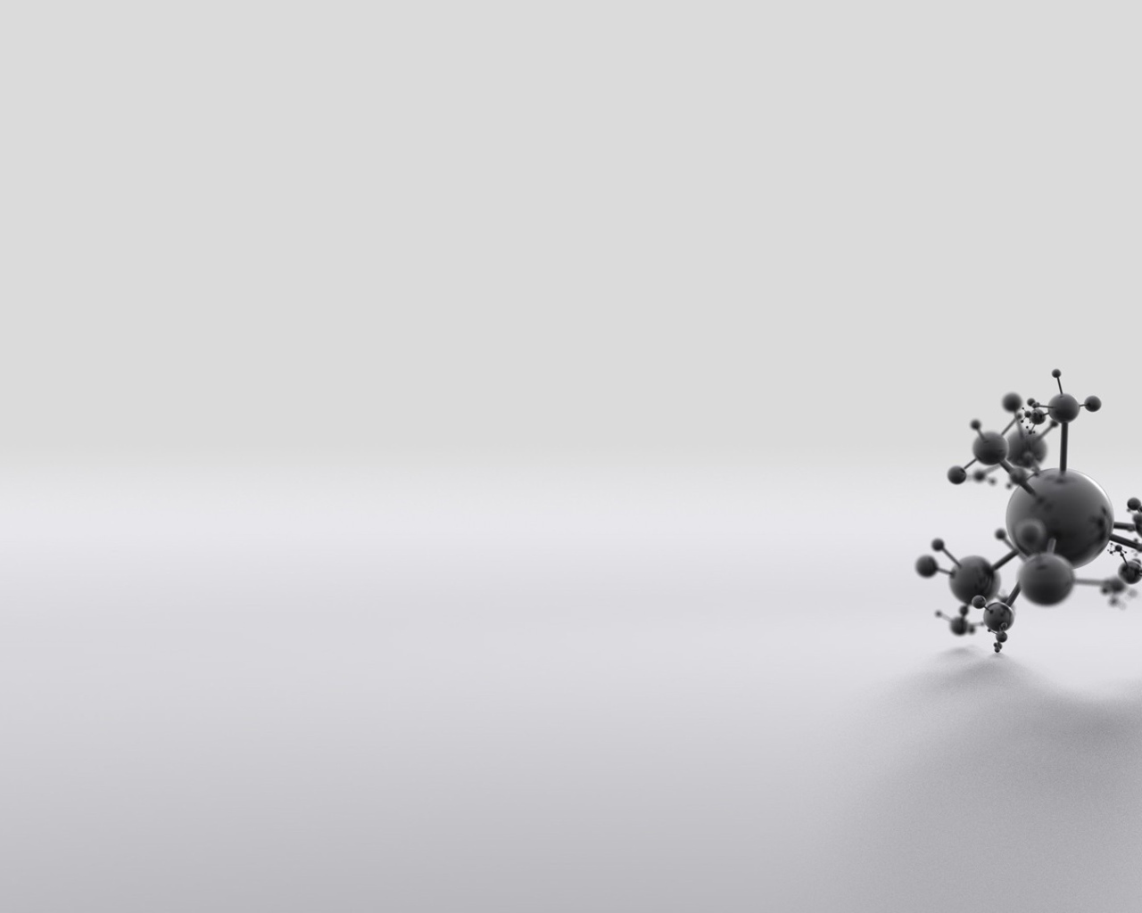 Черная модель химического элемента, серый фон