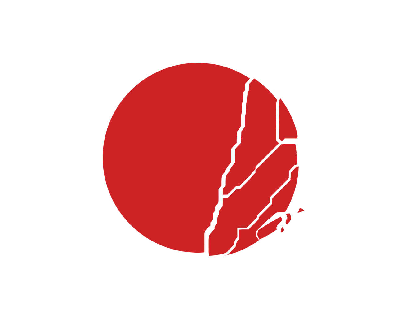 Разбитый круг на флаге Японии