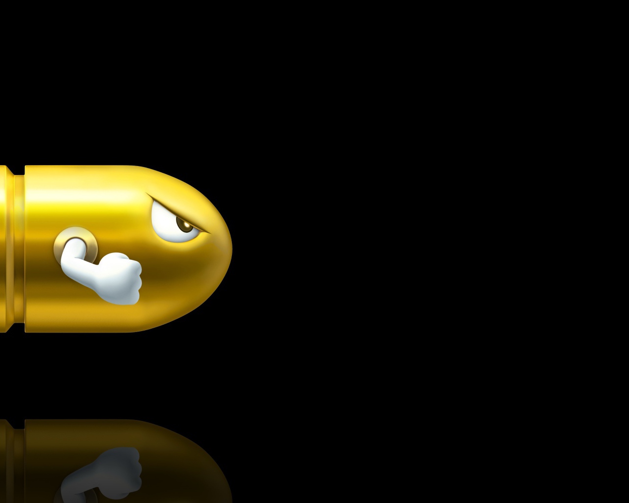 Пуля в полете, черный фон