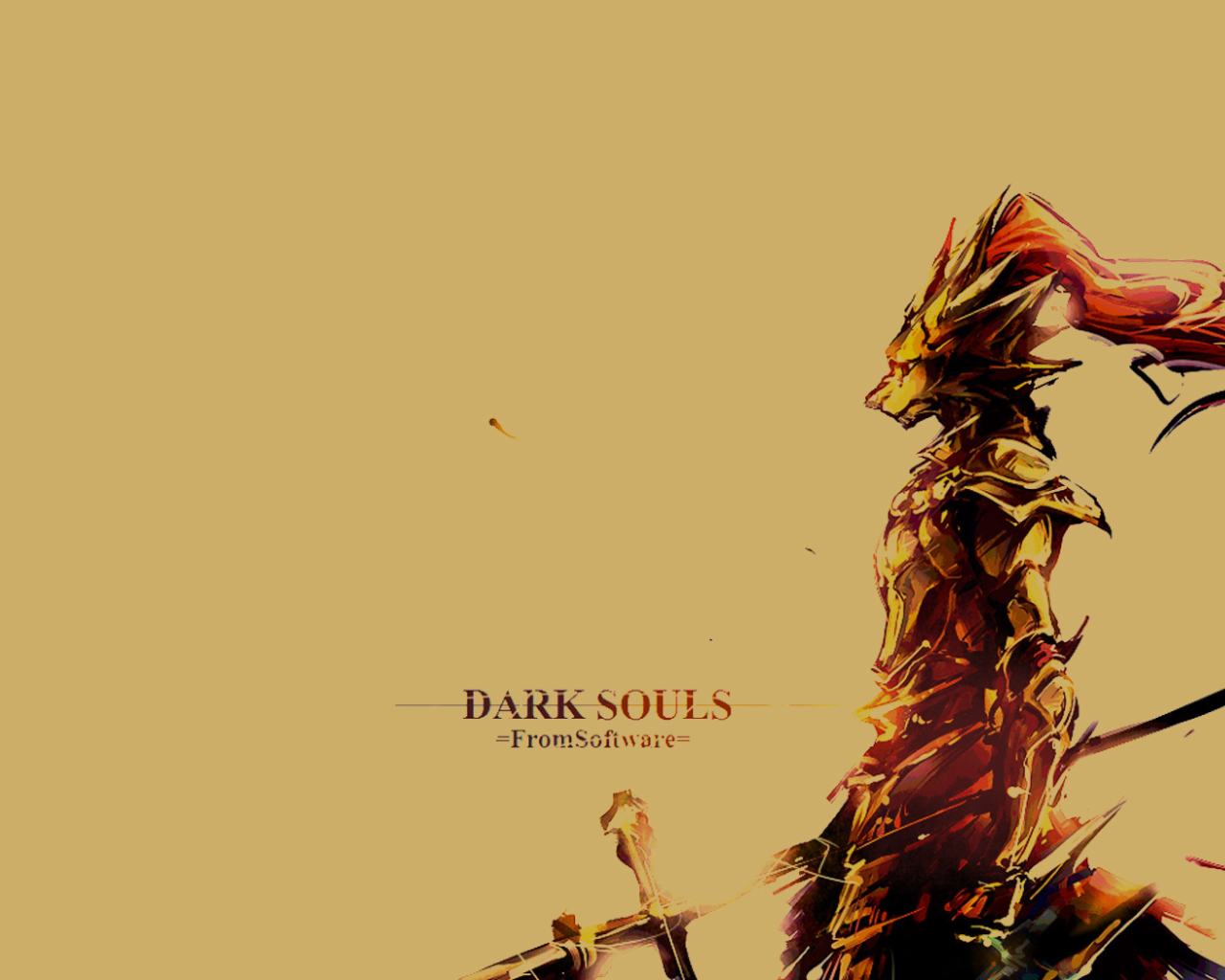 Игра Dark Souls, бежевый фон