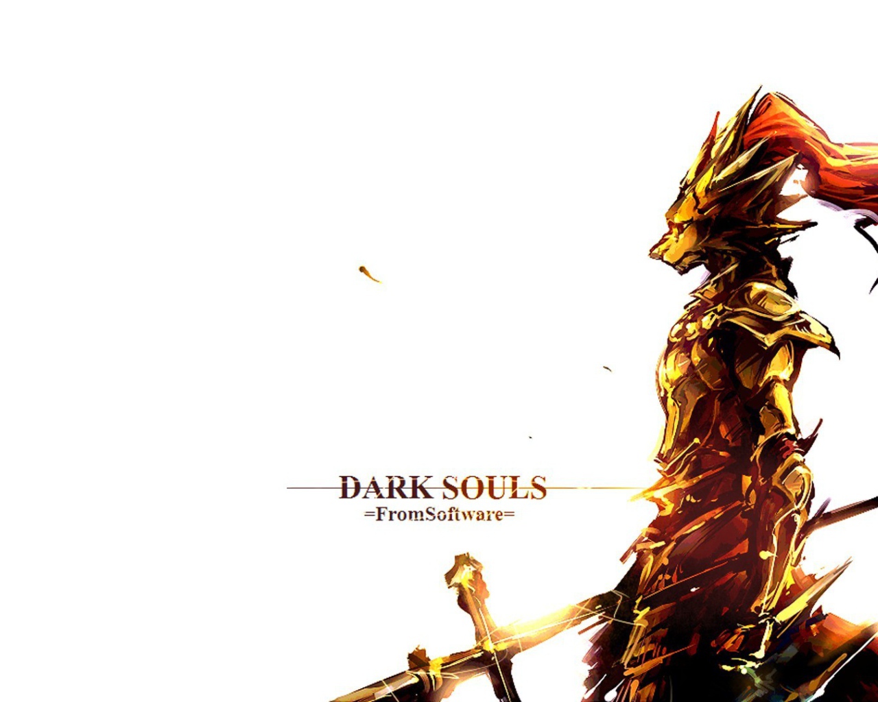 Игра Dark Souls, белый фон