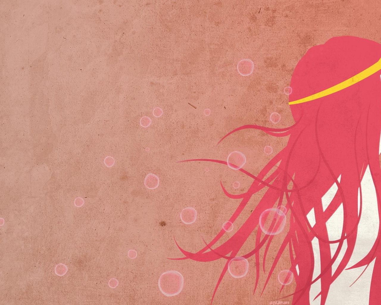 Девушка в короне, розовый фон