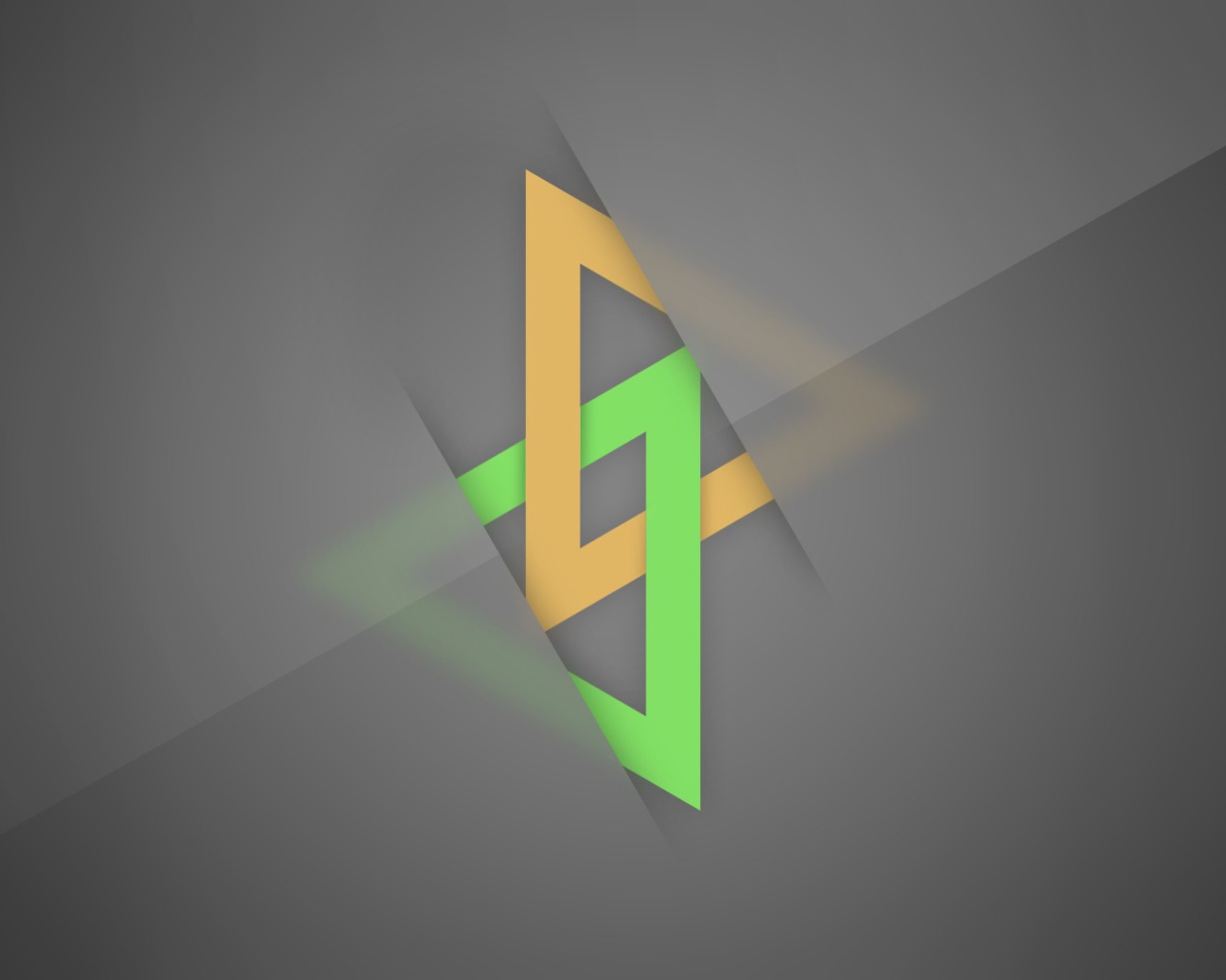 Пересечение треугольников, серый фон