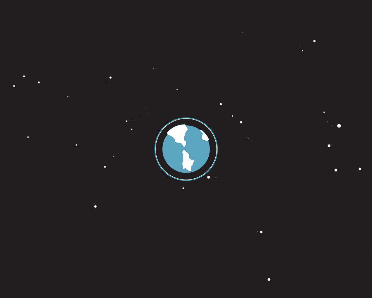 Земля среди звезд, черный фон
