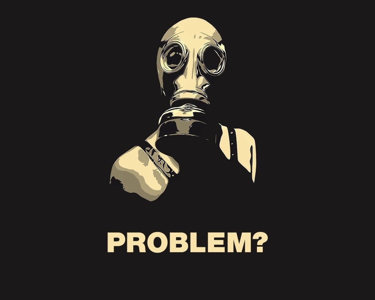 Человек в маске, черный фон