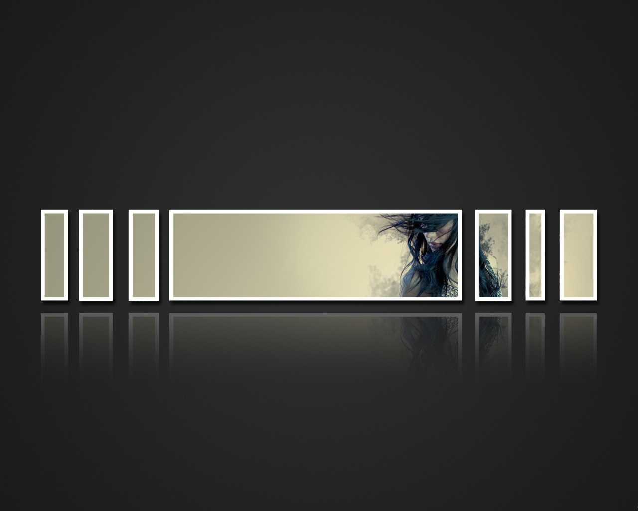 Модульная картина, серый фон